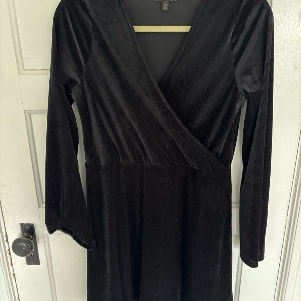 Express Black Sheath Dress with Bell Sleeves